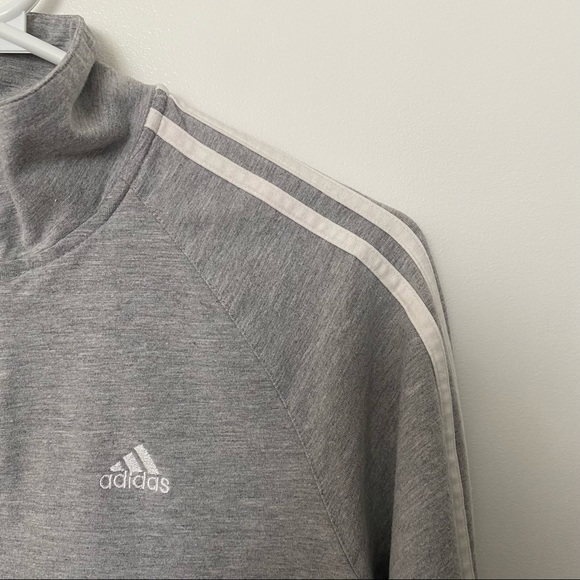 Adidas Gray Zip Up Sweatshirt - Picture 2 of 8